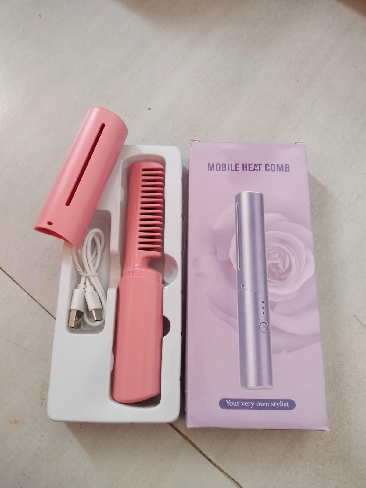 "Professional Hair Straightener Brush for Women – Fast Heating & Anti-Frizz Styling"