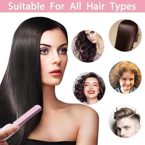 "Professional Hair Straightener Brush for Women – Fast Heating & Anti-Frizz Styling"