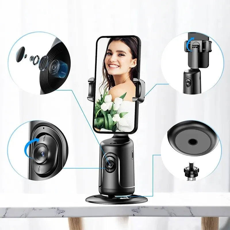 360° Auto Face Tracking Gimbal | Smart Phone Holder for Vlog & Live