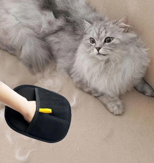 Pet Hair Removal Gloves | Grooming & Fur Cleaning Glove for Dogs & Cats