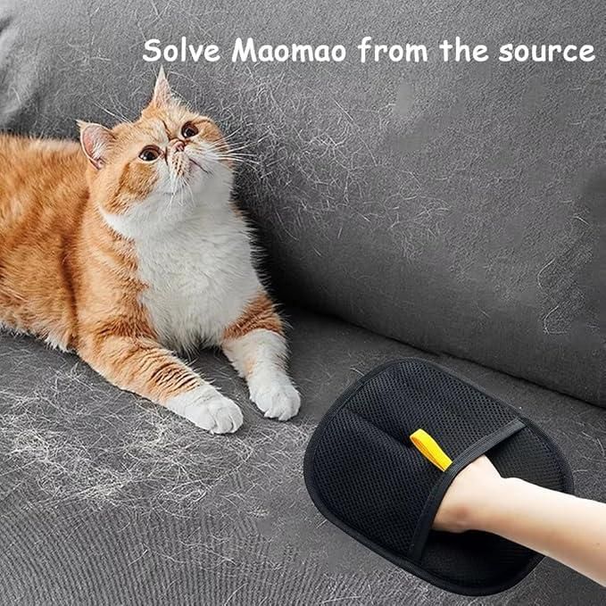 Pet Hair Removal Gloves | Grooming & Fur Cleaning Glove for Dogs & Cats